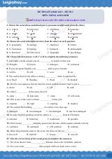 Tổng hợp 5 đề thi giữa học kì 2 Tiếng Anh 8 mới có đáp án